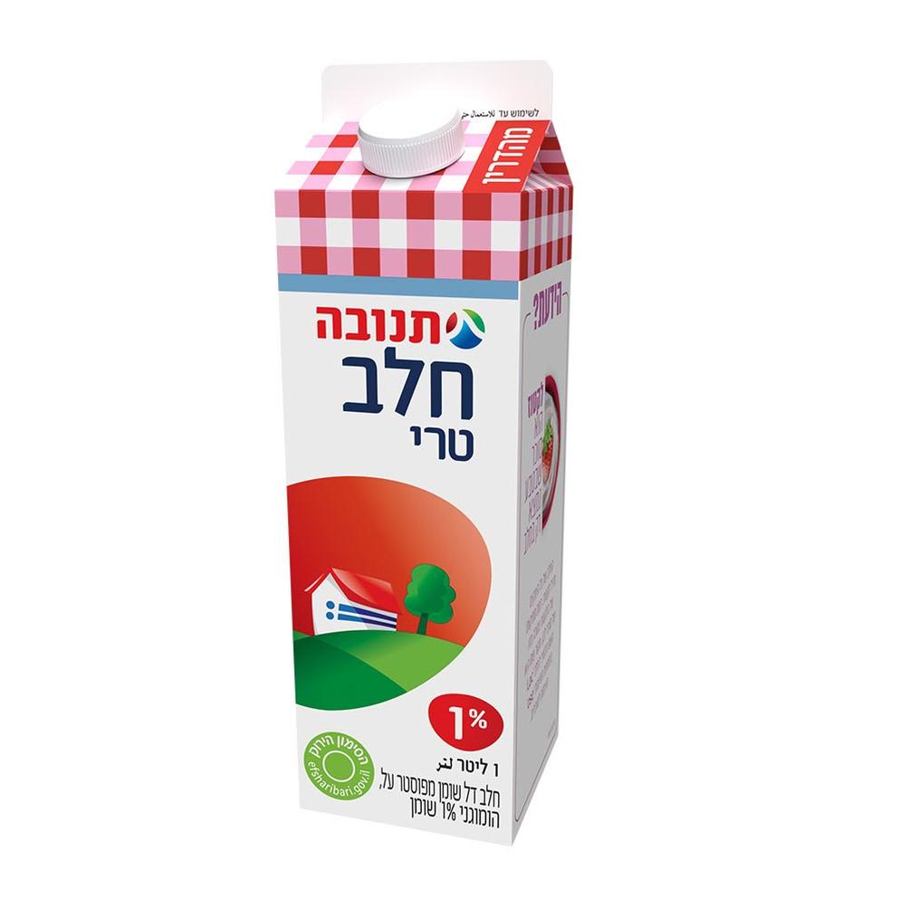 חלב תנובה 1% שומן 1 ל' קרטון ועדה