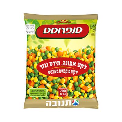 לקט אפונה תירס וגזר סנפרוסט 700 גרם עדח