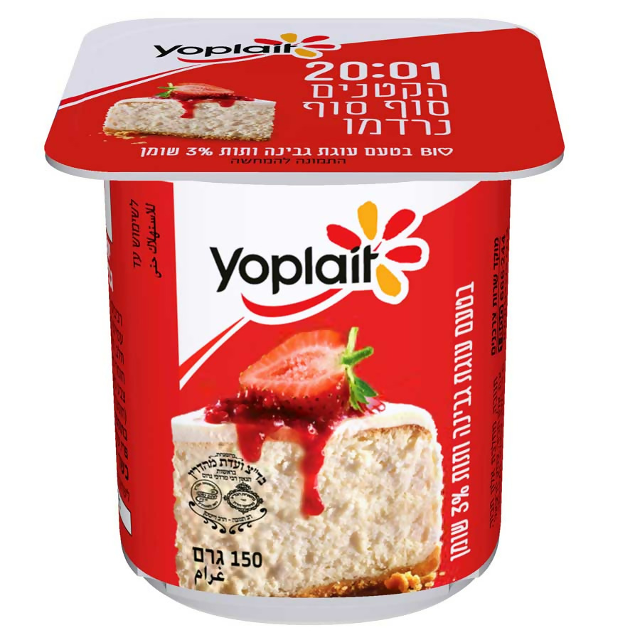 יוגורט יופלה עוגת גבינה ותות 3% 150 גרם