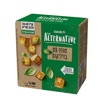 טופו עם בזיליקום אלטרנטיב 300 גרם עדח
