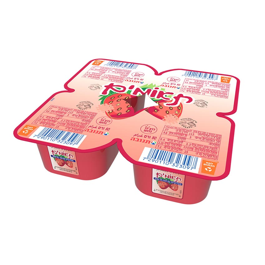 יוגורט תאומים בטעם תות 5% 80 ג'