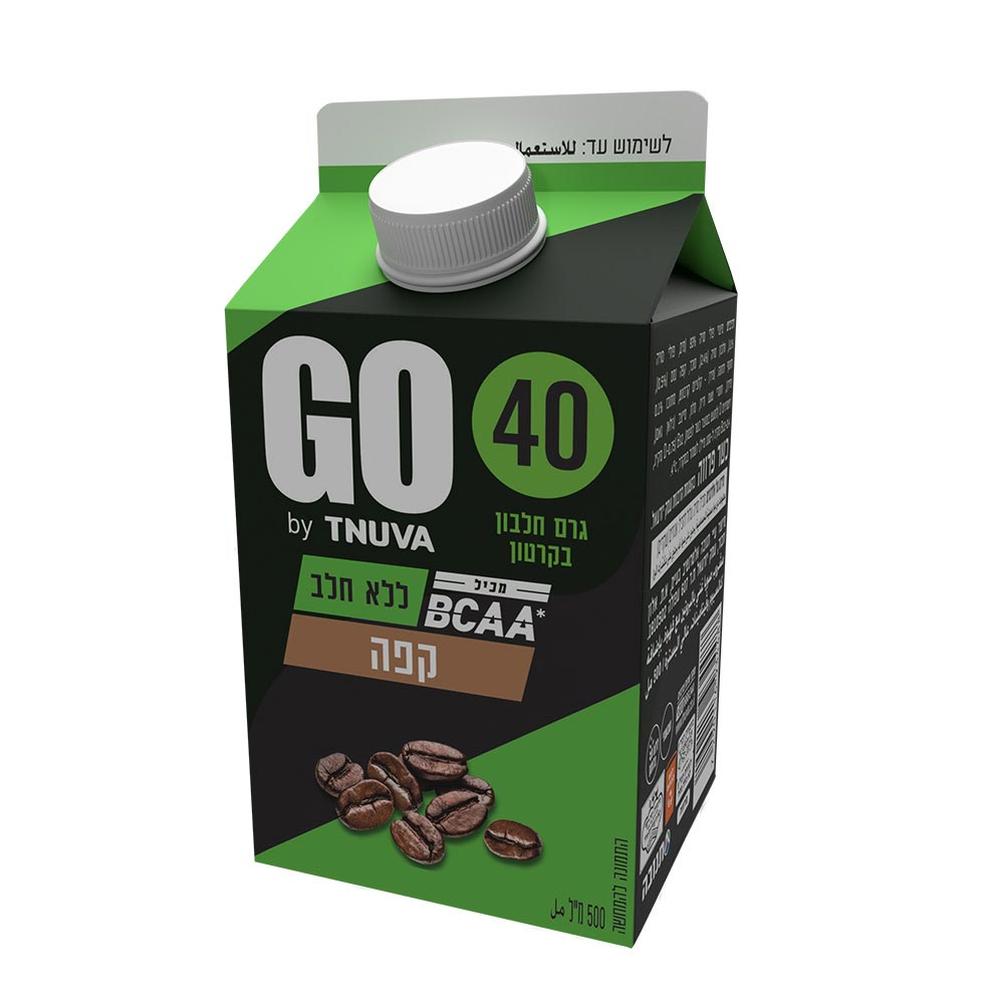 משקה סויה GO קפה 500 מל, 40 גרם חלבון