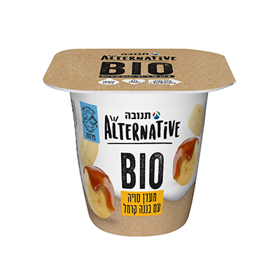 מעדן סויה ביו בטעם בננה קרמל