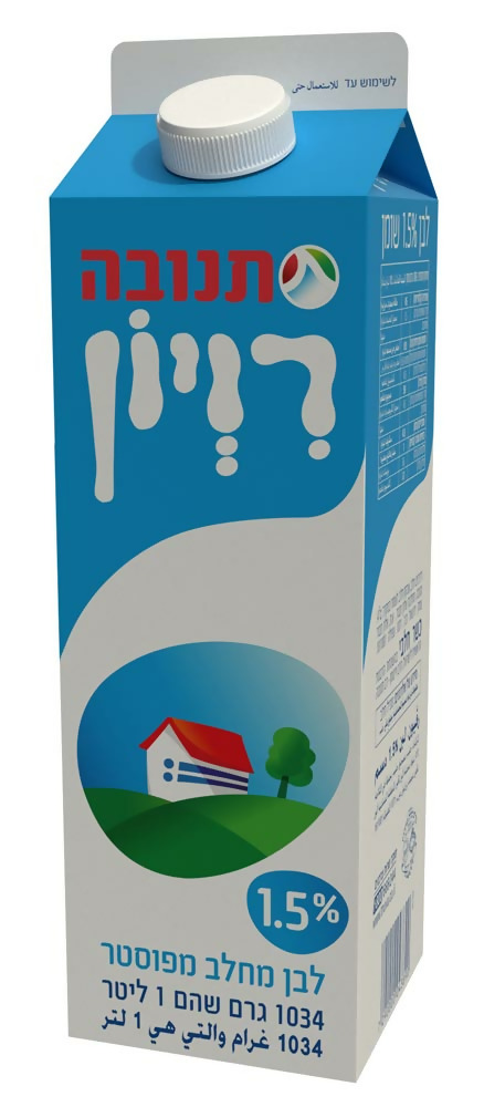 ריוויון תנובה 1.5% שומן 1 ל' קרטון