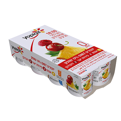 יוגורט דיאט 0% יופלה במגוון טעמים 8*150ג