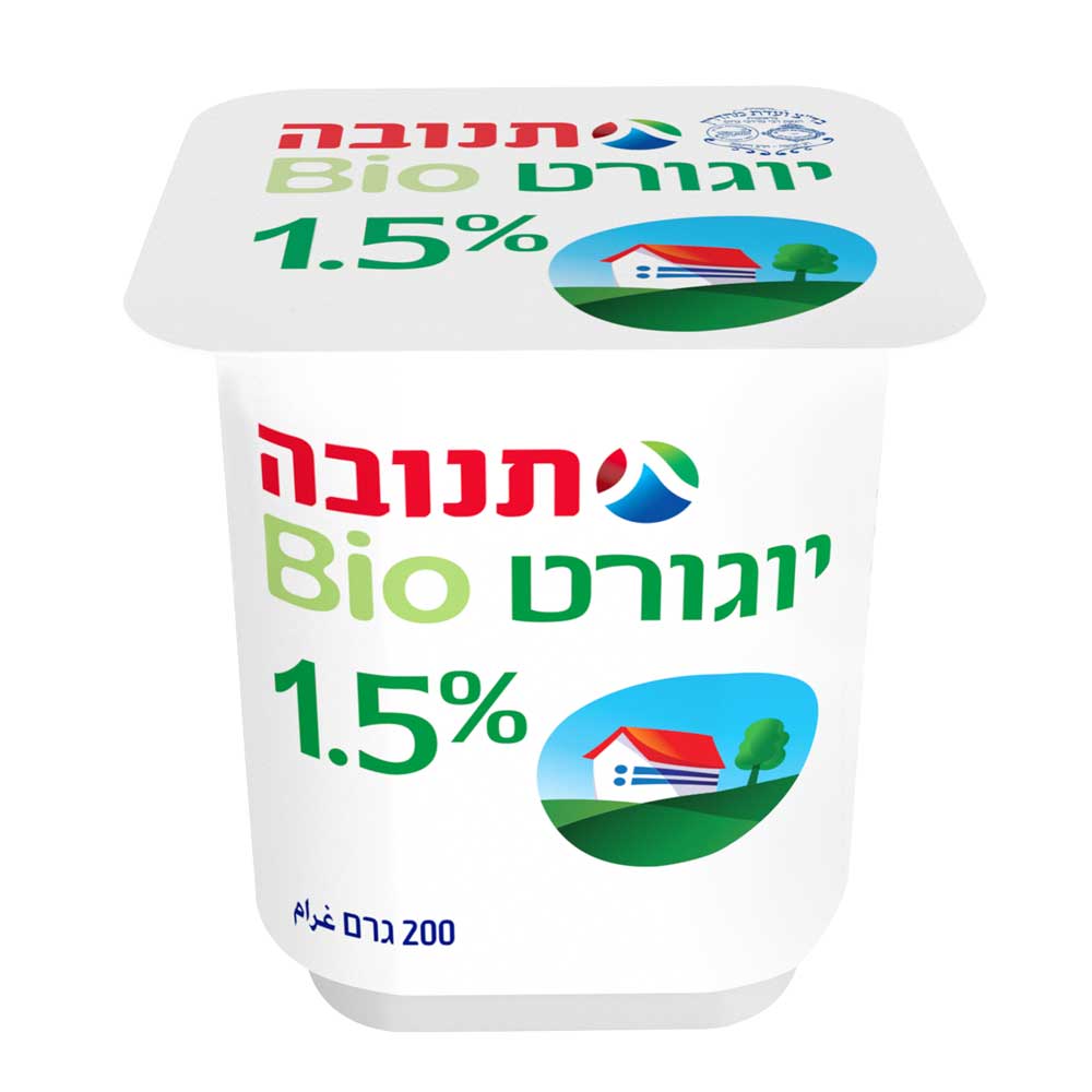 יוגורט תנובה ביו טבעי 1.5% שומן 200 גרם