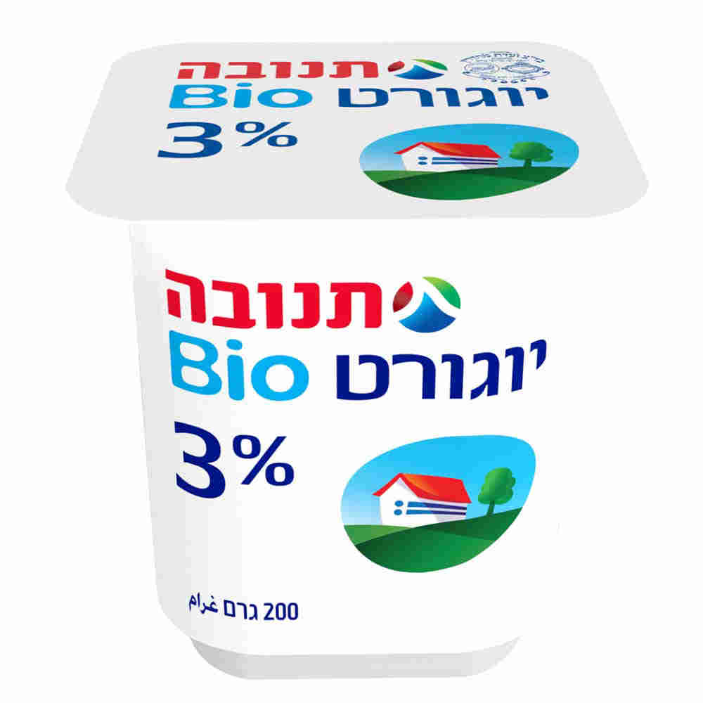יוגורט תנובה ביו טבעי 3% שומן 200 גרם