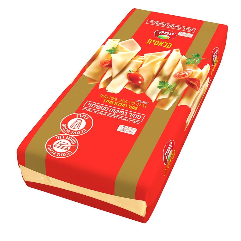 גבינה צהובה עמק מרובע 28% במשקל,עדח