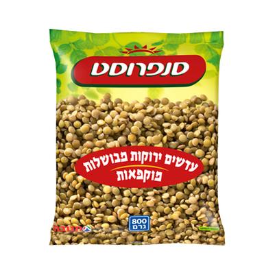 עדשים ירוקות מבושלות סנפרוסט 800ג ב.יוסף