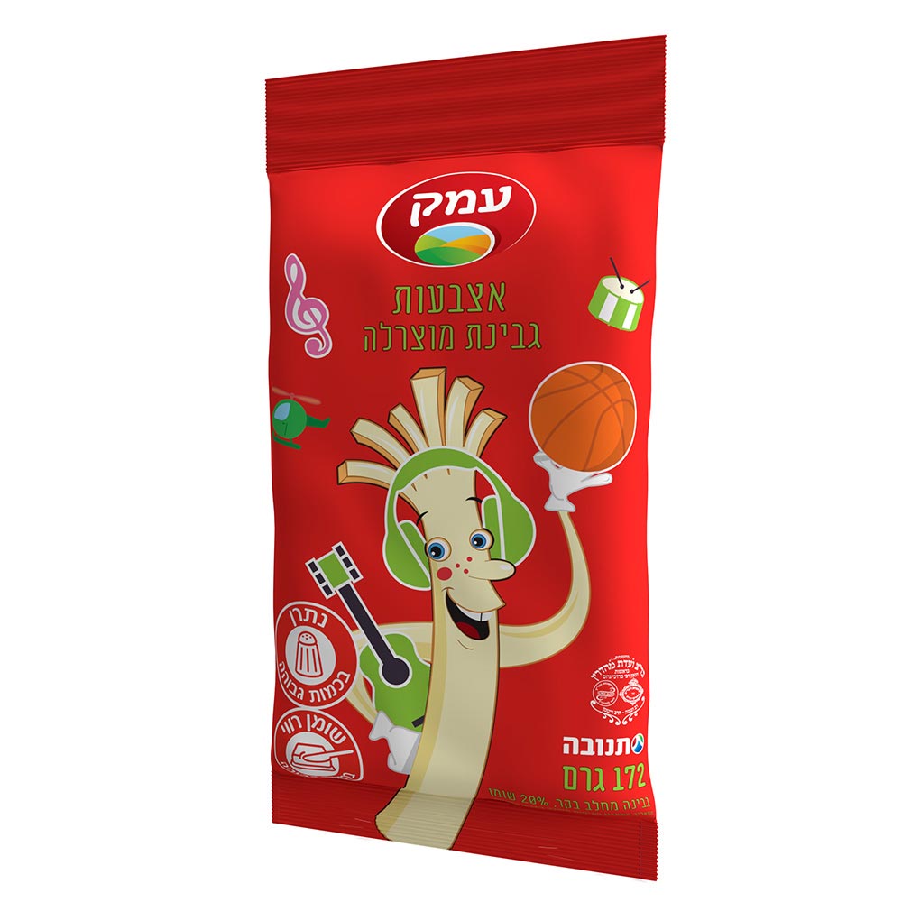 גבינה מוצרלה אצבעות עמק 20% שומן 172 ג'