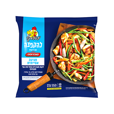 לקט עוף וירקות אסייאתית להקפצה 550 גרם