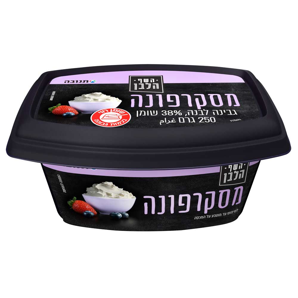 מסקרפונה 38% שומן השף הלבן 250 גרם