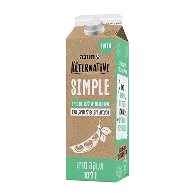 משקה סויה ללא סוכרים 1 ליטר