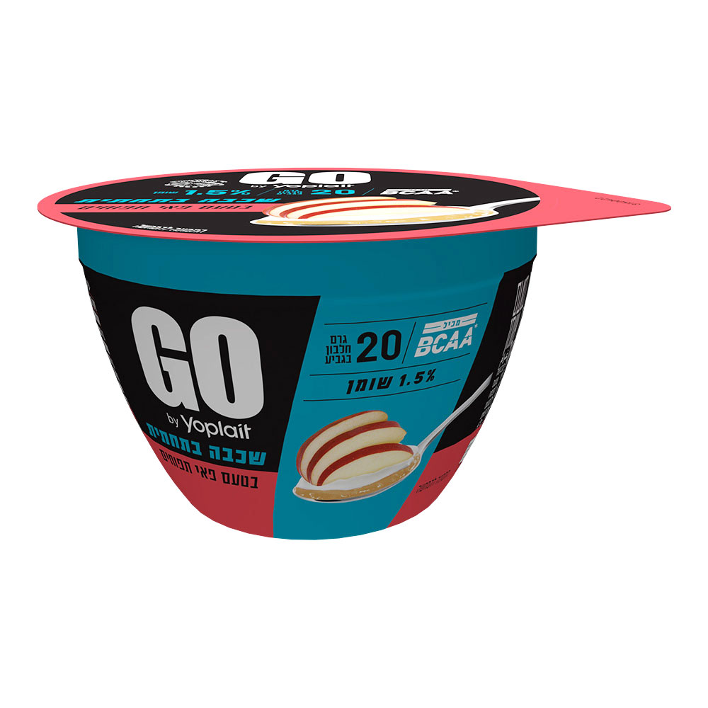 יוגורט חלבון גו שכבה בתחתית פאי תפוחים