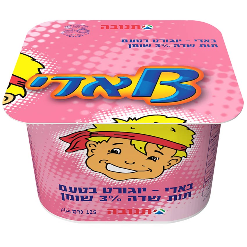 יוגורט באדי תות 3% 125 ג' ועדה