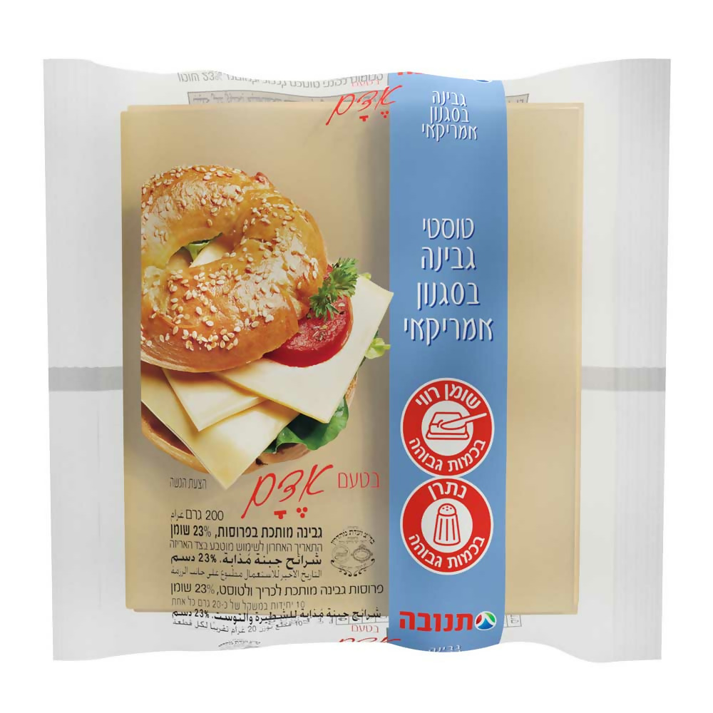 גבינה מותכת טוסטי 23% שומן 200 ג'