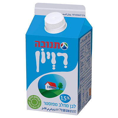 ריוויון תנובה 1.5% שומן 500 מל קרטון