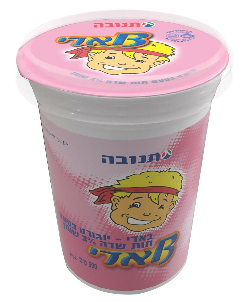 יוגורט באדי תות 3% 500 ג' ועדה