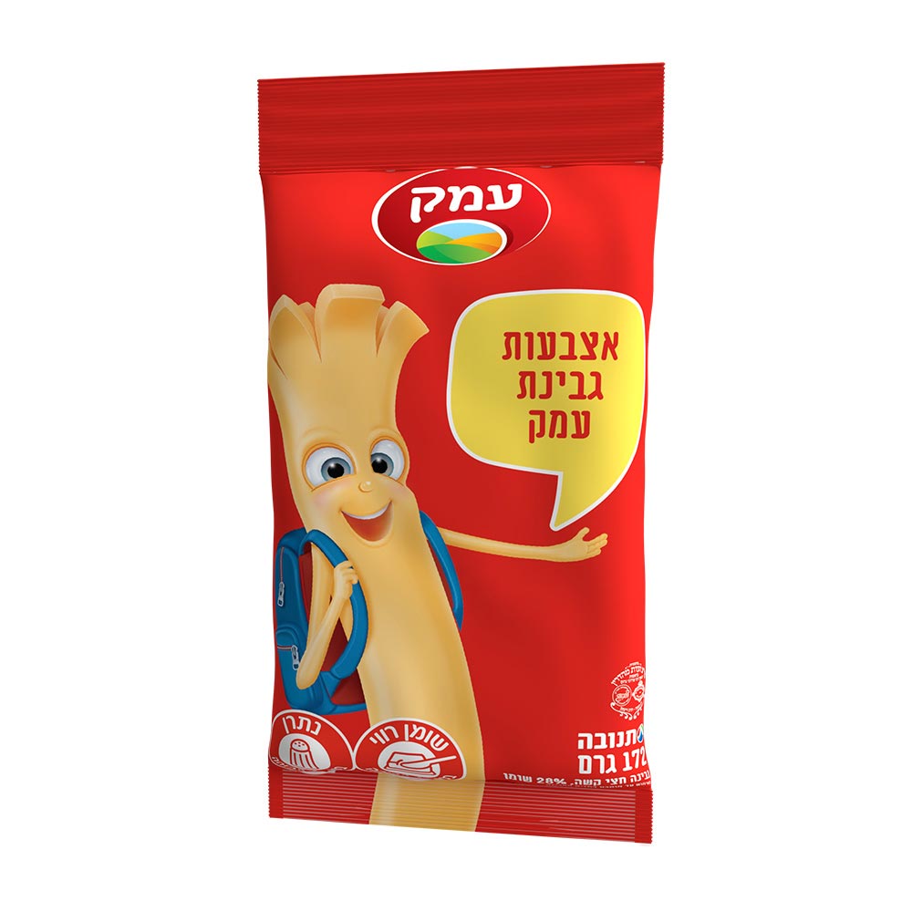גבינה צהובה אצבעות עמק 28% שומן 172 גרם