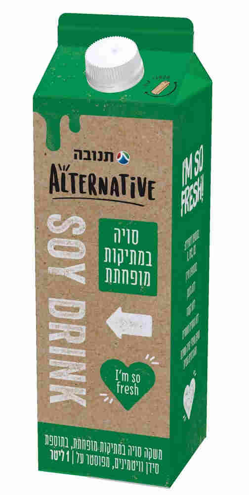 משקה סויה במתיקות מופחתת אלט' 1 ליטר עדח