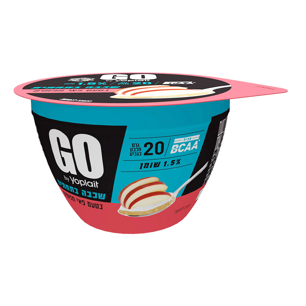 יוגורט חלבון גו שכבה בתחתית פאי תפוחים