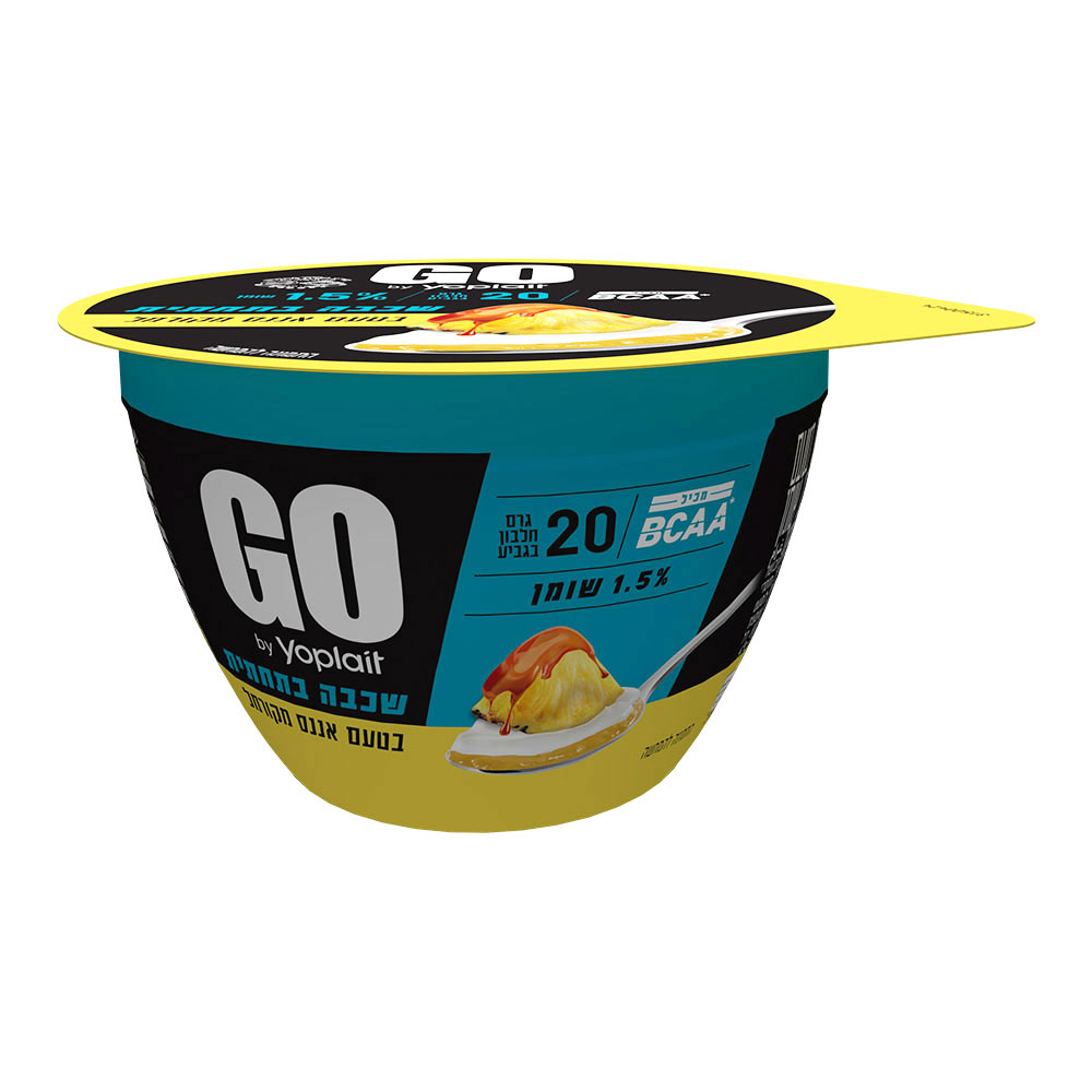 יוגורט חלבון גו שכבה בתחתית אננס מקורמל