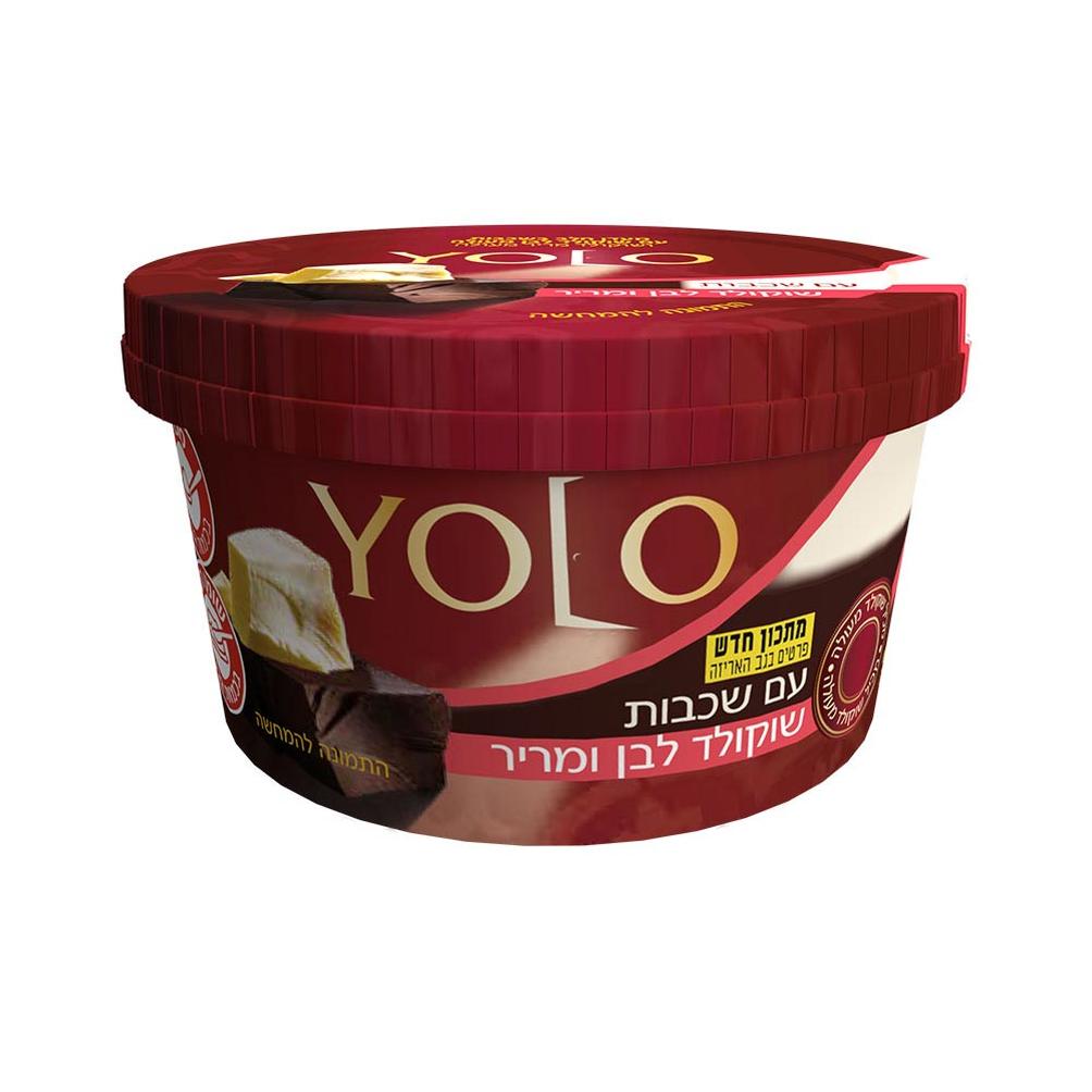 מעדן יולו שכבות שוקולד לבן ומריר 122 ג'